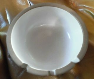 Heath Ceramics California Pottery Ringware Ashtray Brown Cream 4 3/4 In Diameter