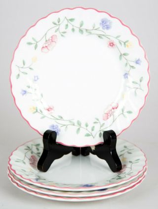 Johnson Brothers Summer Chintz Bread & Butter Plates Set Of 4 Vintage England