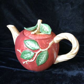 Fitz And Floyd 1989 Country Apple Fruit Ceramic Teapot Pitcher