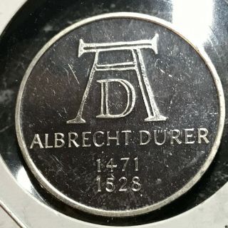 1971 - D Germany Silver 5 Mark Brilliant Uncirculated Coin