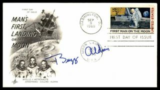 Mayfairstamps Us Fdc 1969 Buzz Aldrin Autographed Moon Landing Art Craft First D