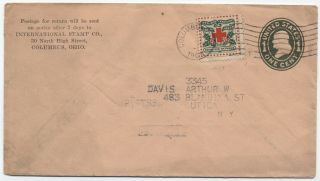 1909 Christmas Seal Wx5 Tied On Printed Matter Rate Cover Columbus Ohio [1694]
