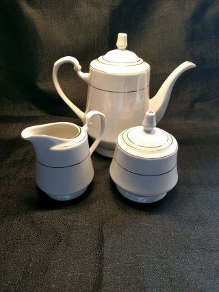 Vtg Royal Majestic - 8404 Fine China Tea/ Coffee Set W/ Creamer & Sugar.