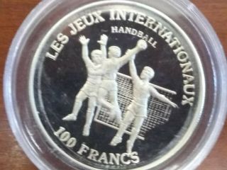 1995 Congo 100 Francs Proof Coin,  Handball
