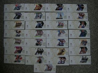2012 Olympics Full Set Gb Gold Medal Winners First Class Stamps