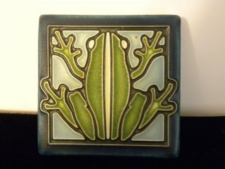 Motawi Tileworks Art Tile Striped Frog Appr 4 " X 4 " Multi Color