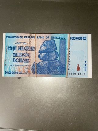 100 X Zimbabwe 100 Trillion Dollars 2008.