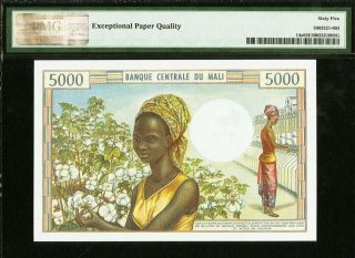 Mali 5000 Francs ND (1972 - 1984) Pick - 14e GEM UNC PMG 65 EPQ 2