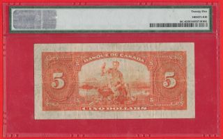1935 $5 Banque du Canada Note French BC - 6 - $1000,  PMG VF - 25 2