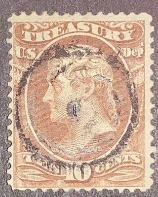 Travelstamps: Us Stamps Scott O111 10c Treasury Department Washington