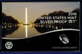 2016 Us Silver Proof Set Kennedy Half Lincoln Penny National Parks 13 Coins