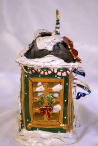 Blue Sky Potteries The Spirit Of Christmas Tea Light Holder Heather Goldminc
