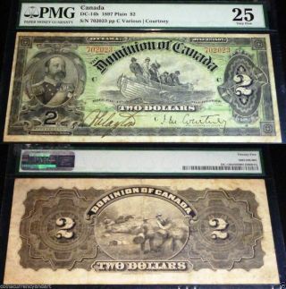 Pmg 25 Dc - 14b Dominion Of Canada 1897 $2 - Banknote