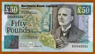 Ireland,  Northern Bank,  50 Pounds,  1990,  P - 196,  Ch.  Unc