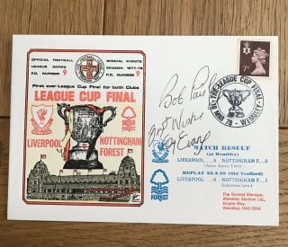 Signed Fdc Liverpool V Notts Forest 1978 Paisley & Evans Lg Fa Cup Final England