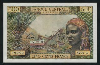 Equatorial African States Chad Rare 500 Francs 1963 Pik - 4e Gem Umc