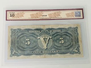 Dominion of Canada 1912 $5 Bank Note Series B Letter A Very Good 10 BCS B533441 2
