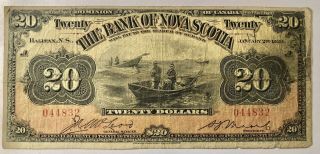 1929 $20 Bank Of Nova Scotia Dominion Of Canada Banknote