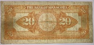 1929 $20 Bank of Nova Scotia Dominion Of Canada Banknote 2