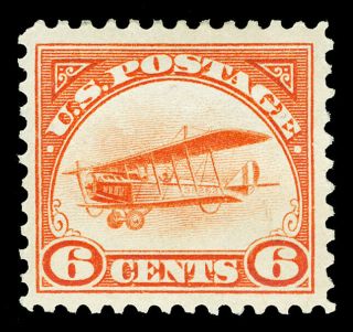 Scott C1 1918 6c Jenny Airmail Issue F - Vf Og Hr Cat $55