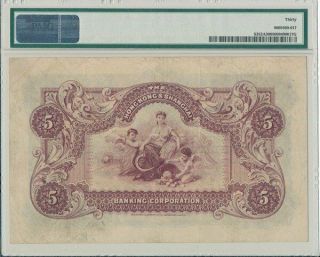 Hong Kong Bank China $5 1914 Shanghai,  Good appearance,  Handsigned.  PMG 30 2