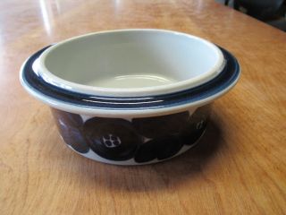 Arabia Finland Anemone Blue Rim Cereal Bowls 7 " 1 Ea 5 Available