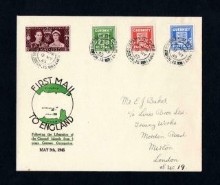 Guernsey Wartime Stamps,  Gb Stamp On 1945 Liberation Cover