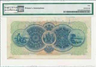 Bank of Zealand Zealand 5 Pounds 1924 Specimen,  Very Rare PMG 50 2
