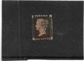 British Old Stamps Queen Victoria 1840 Penny Black Sg.  2 " I - L " Gb