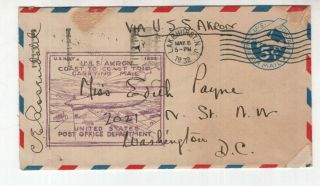 1932 Airship Uss Akron First Flight Cover Signed With Contents
