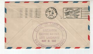 1932 airship USS Akron first flight cover signed with contents 2