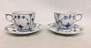 Royal Copenhagen Blue Fluted Cup And Saucer 2162