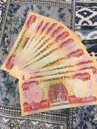 500,  000 Iraqi Dinar Uncirculated Notes/currency - 20 X 25,  000 -