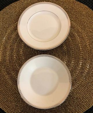 Vera Wang Grosgrain Bread & Butter Plate 6” & Dessert Plate 5.  5” Without Tag