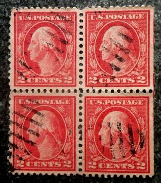 Buffalo Stamps: Scott 546 Washington Rotary Block,  Vf - Cool Cancel,  Cv = $760