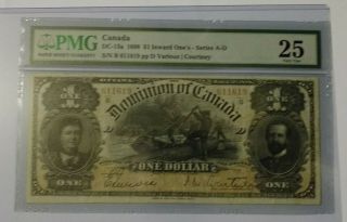 1898 Dominion Of Canada $1 One Dollar Note Pmg Very Fine Vf25