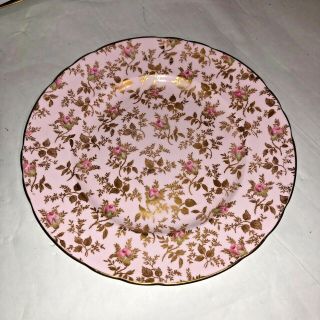 Tuscan Fine English Bone China Sunshine England Salad Plate 8 3/8 " Pink Gold