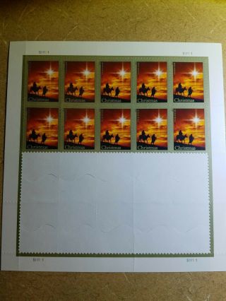 Usps Postage Christmas Stamps Half Sheet Of 10,  Forever Stamps