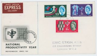 Gb 1962 Npy (phosphor) Illustrated Fdc London Chief Office Cds Cat £78,