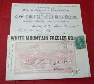 Hampshire Nashua White Mountain Freezer Company December 28 1882 Ad Cover Le