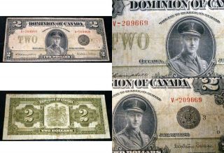 Dominion Of Canada 1923 $2,  Campbell - Sellar,  Group 3,  Dc - 26j