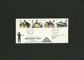 1979 150th Anniversary Met Police Scarce North Herts Stamp Club First Day Cover