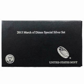 2015 - W March Of Dimes Proof Commemorative Silver Dollar and Dime Set of 3 w/ 3