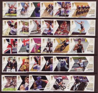 Great Britain London 2012 Olympics Fine Full Set Of 29 Single Stamps