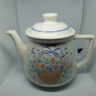 Stitch In Time Teapot Treasure Craft Auntie Em vtg 1986 Hallmark vintage NIB 2