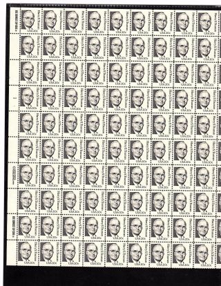Sheet Scott 1862,  20c Stamp Harry S.  Truman Sheet Of 100 Mnh Og