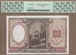 SPAIN: 1000 Pesetas Banknote,  (XF PCGS40),  P - 120a,  09.  01.  1940, 2