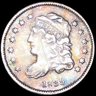 1835 Capped Bust Half Dime Lightly Circulated Philadelphia High End 5c Silver Nr
