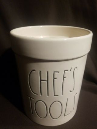 Rae Dunn Ceramic Crock Utensil Holder - - Chef 