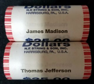 2007 Thomas Jefferson - James Madison $1 Rolls 3rd&4th Potus